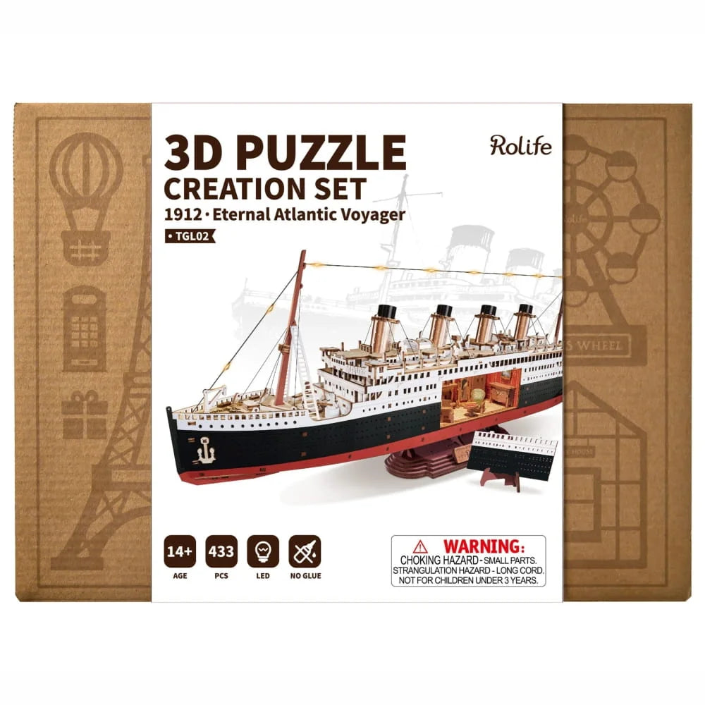 1912 Eternal Atlantic Voyager 3D Wooden Puzzle
