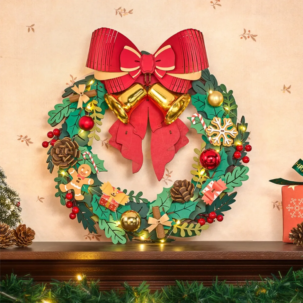 Christmas Wreath 3D Wooden Puzzle