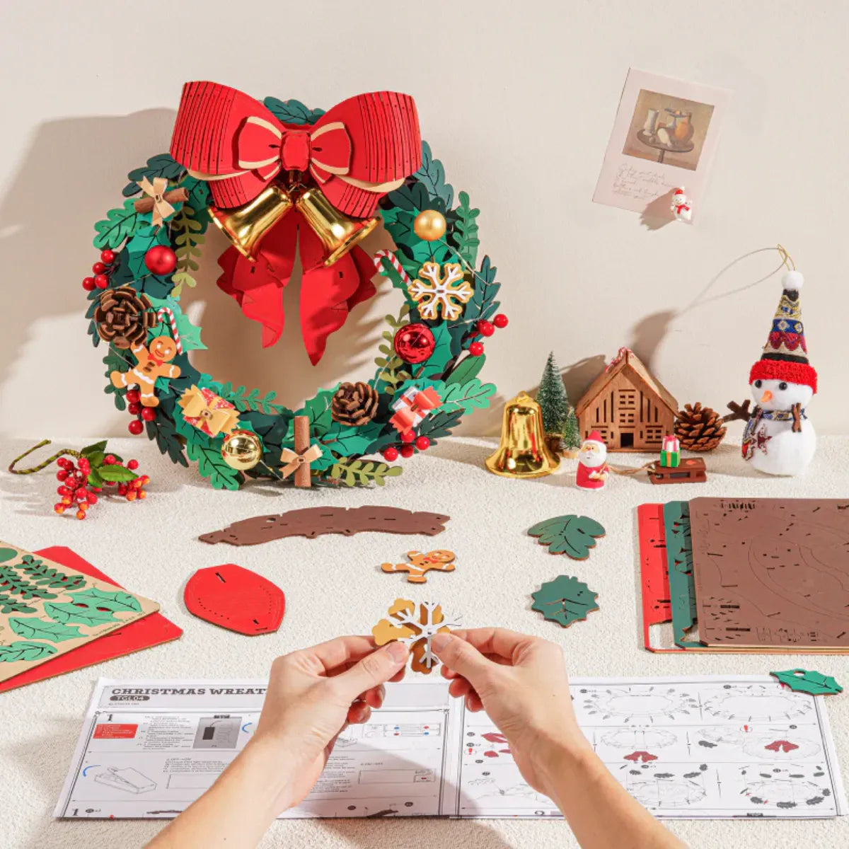 Christmas Wreath 3D Wooden Puzzle