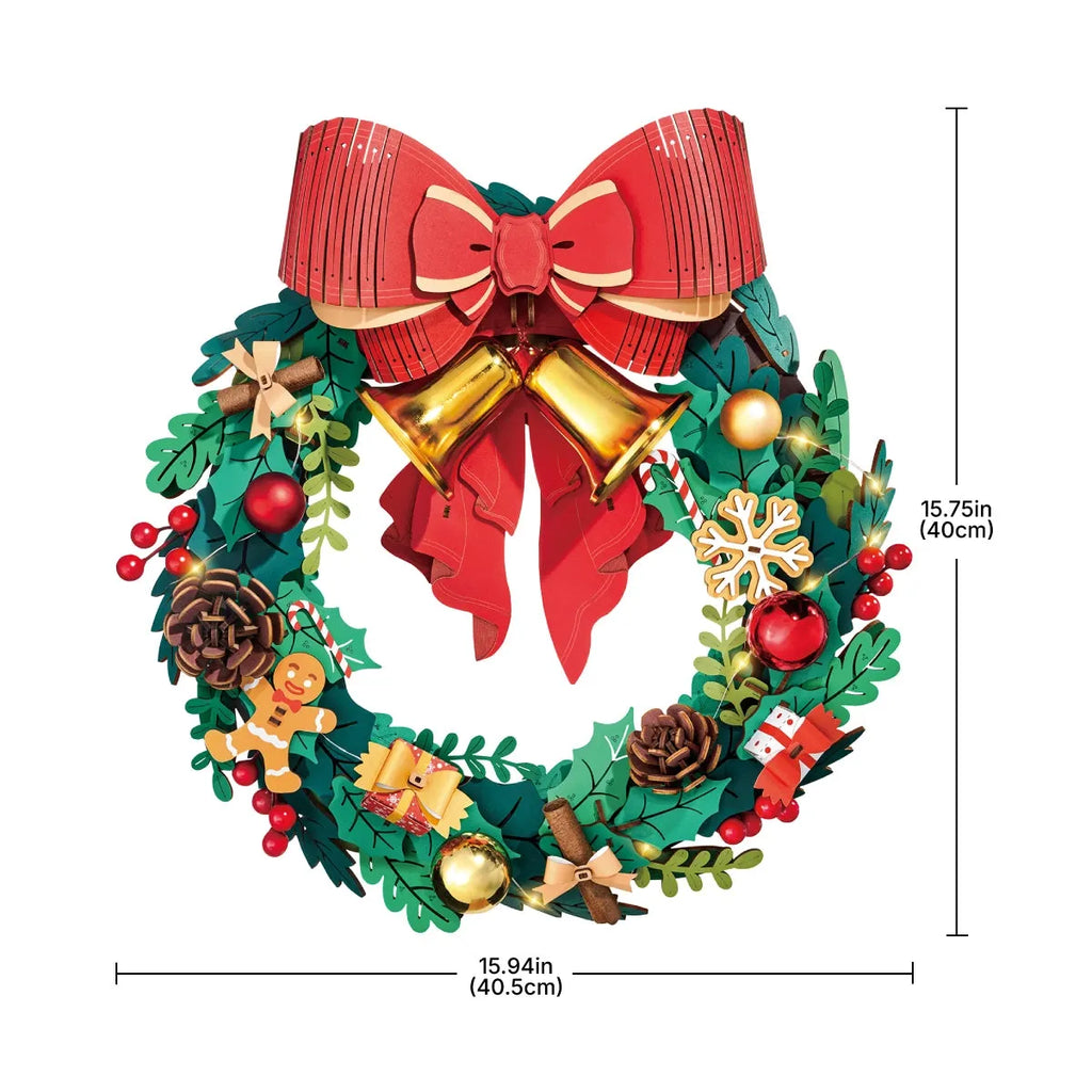 Christmas Wreath 3D Wooden Puzzle