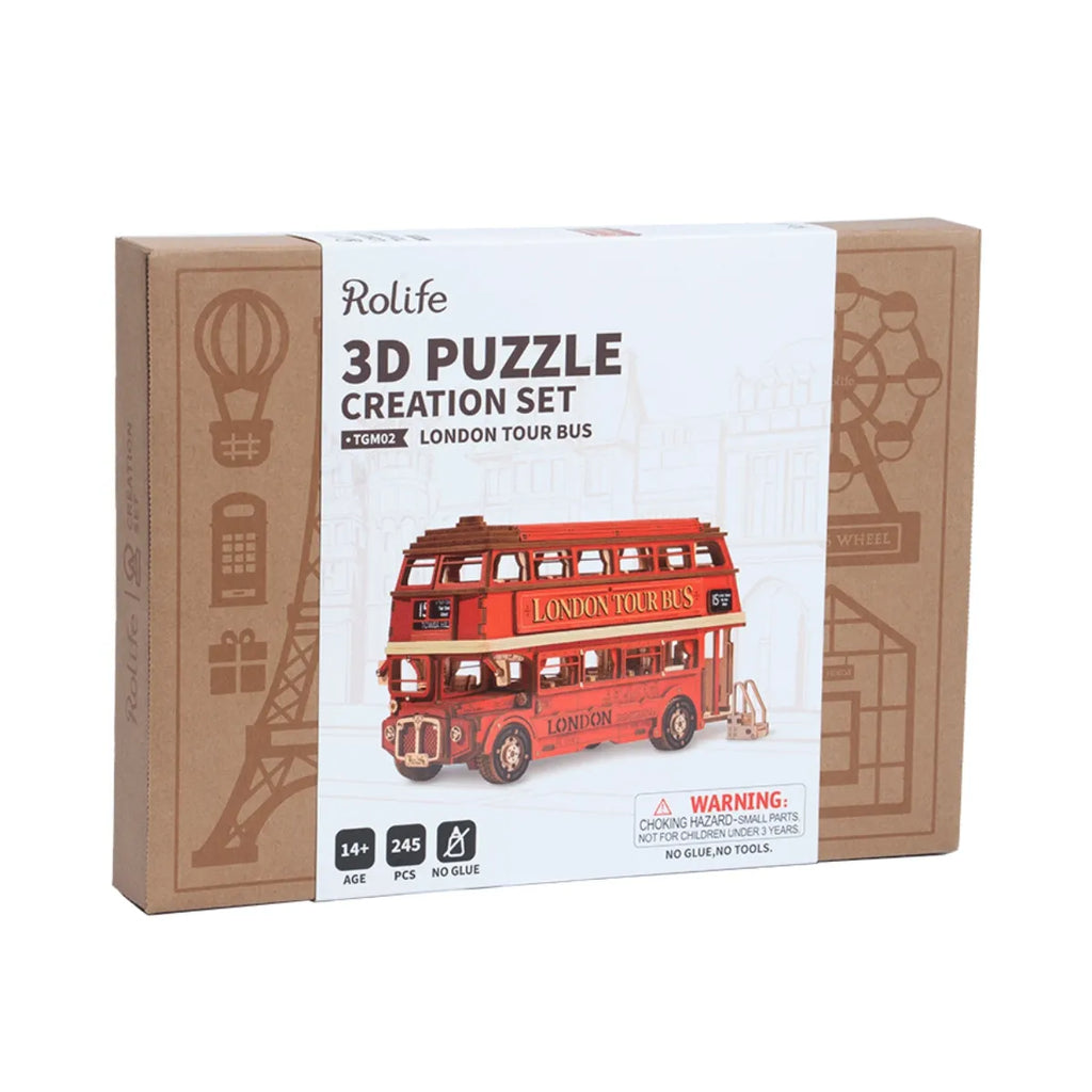 London Tour Bus 3D Wooden Puzzle