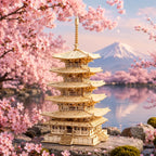 Five-storied Pagoda 3D Wooden Puzzle