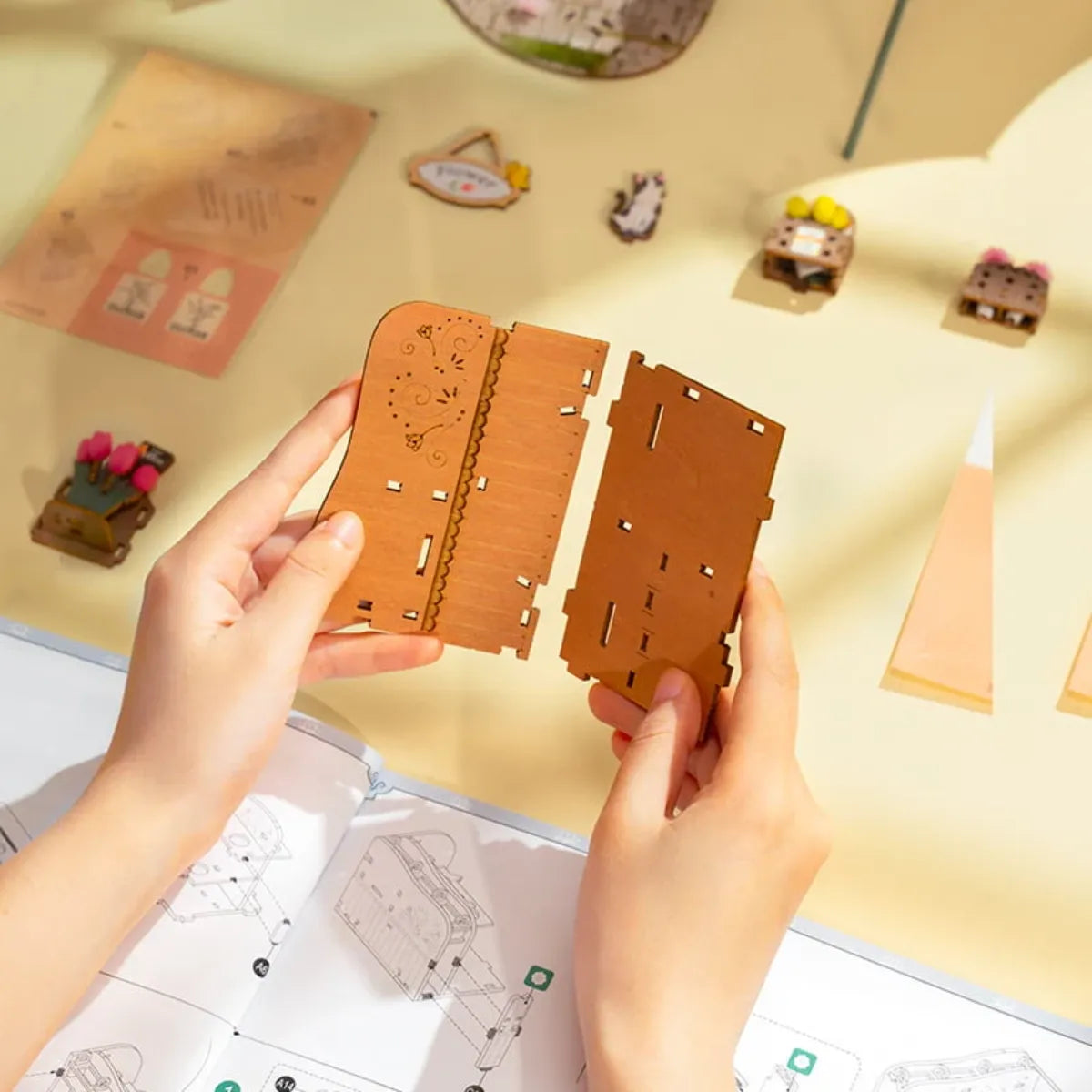 Blossom Cart 3D Wooden Puzzle