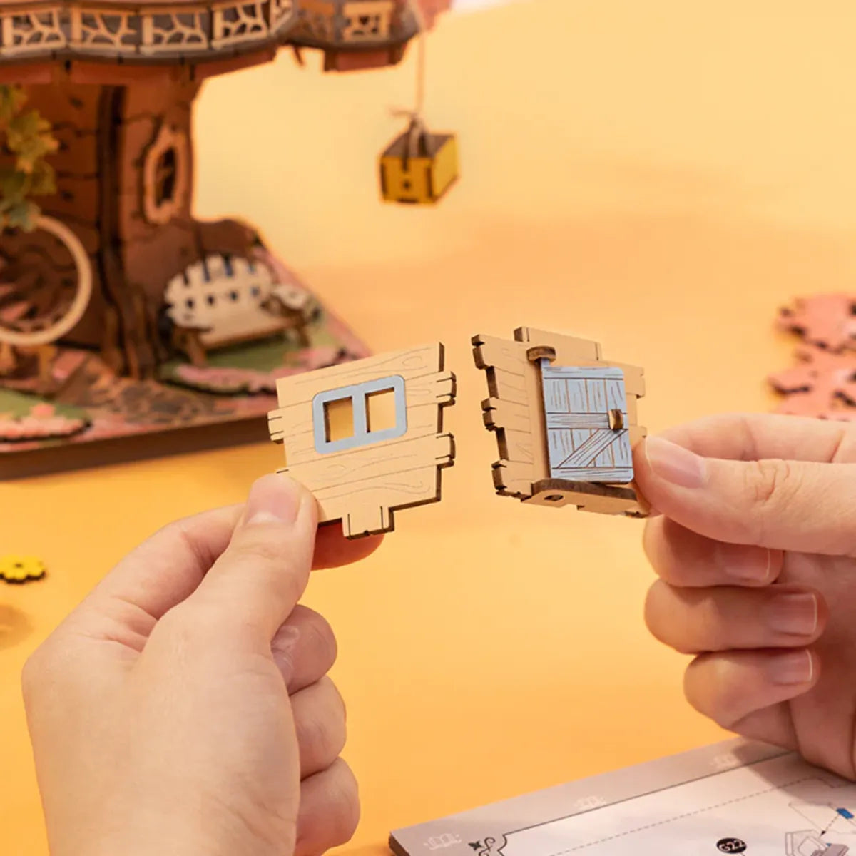 Sakura Tree House DIY Wooden 3D Puzzle