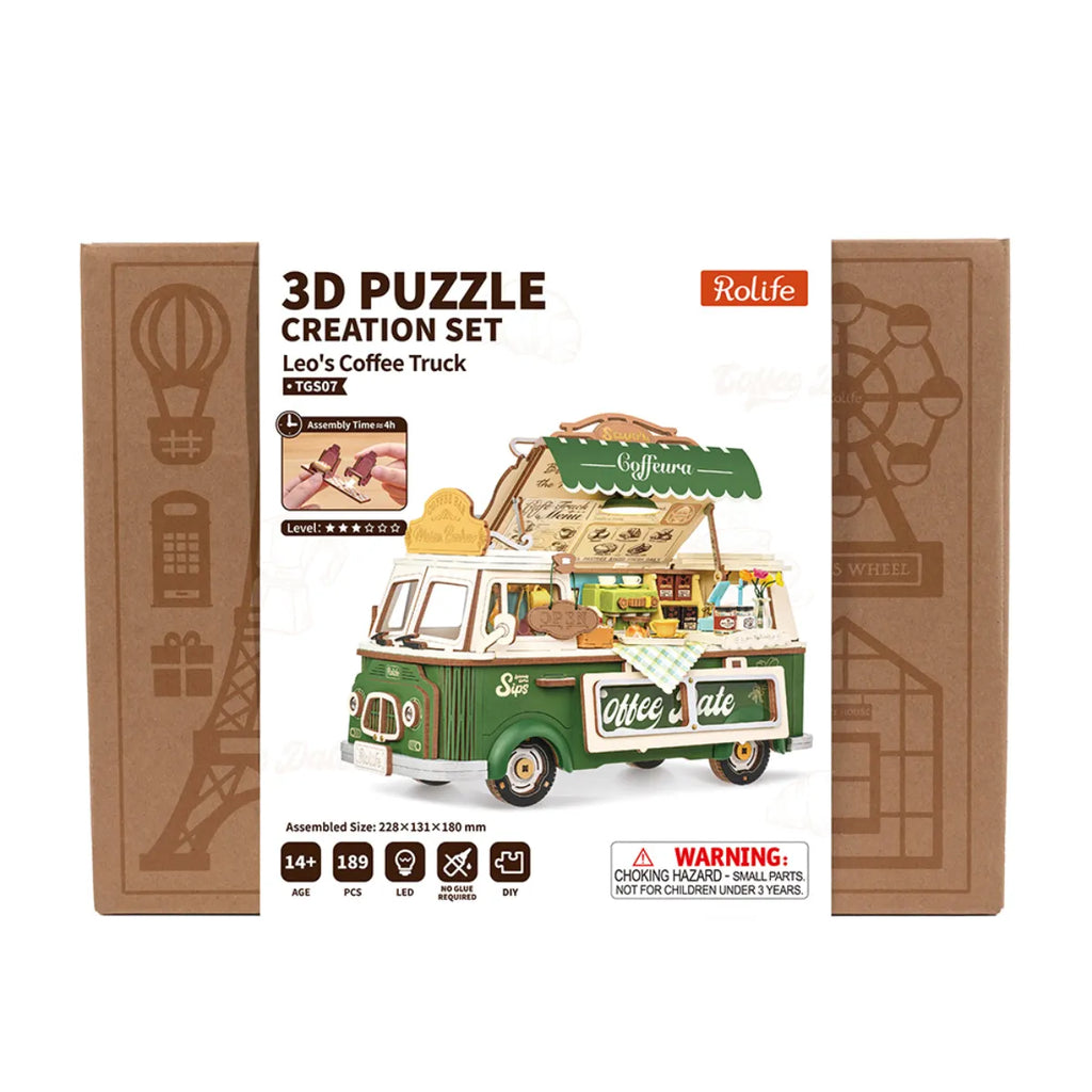 Leo's Coffee Truck 3D Wooden Puzzle