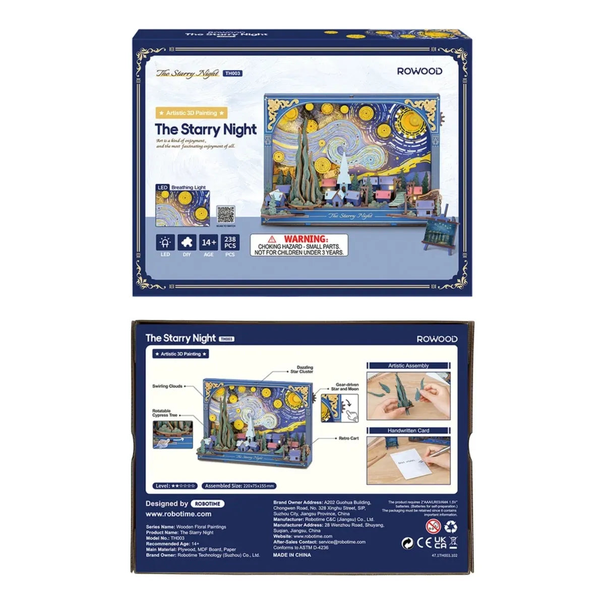 The Starry Night Wall Art 3D Wooden Puzzle