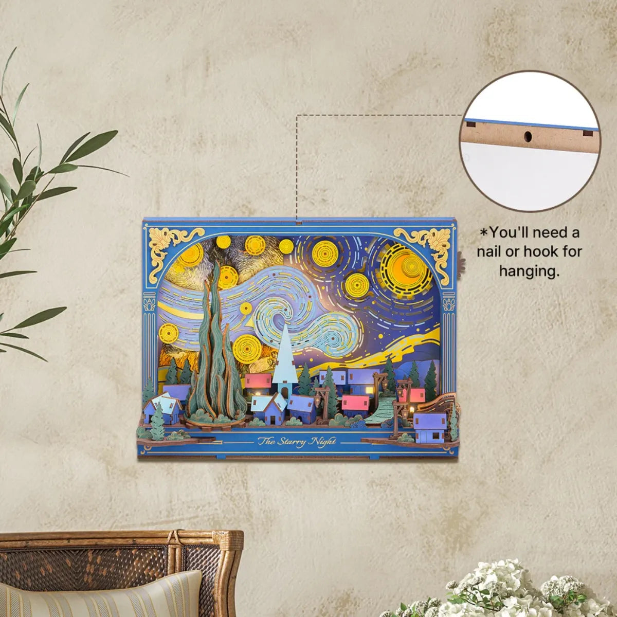 The Starry Night Wall Art 3D Wooden Puzzle