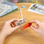 Red Boats Wall Art 3D Wooden Puzzle