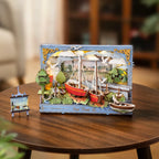 Red Boats Wall Art 3D Wooden Puzzle