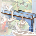 Red Boats Wall Art 3D Wooden Puzzle