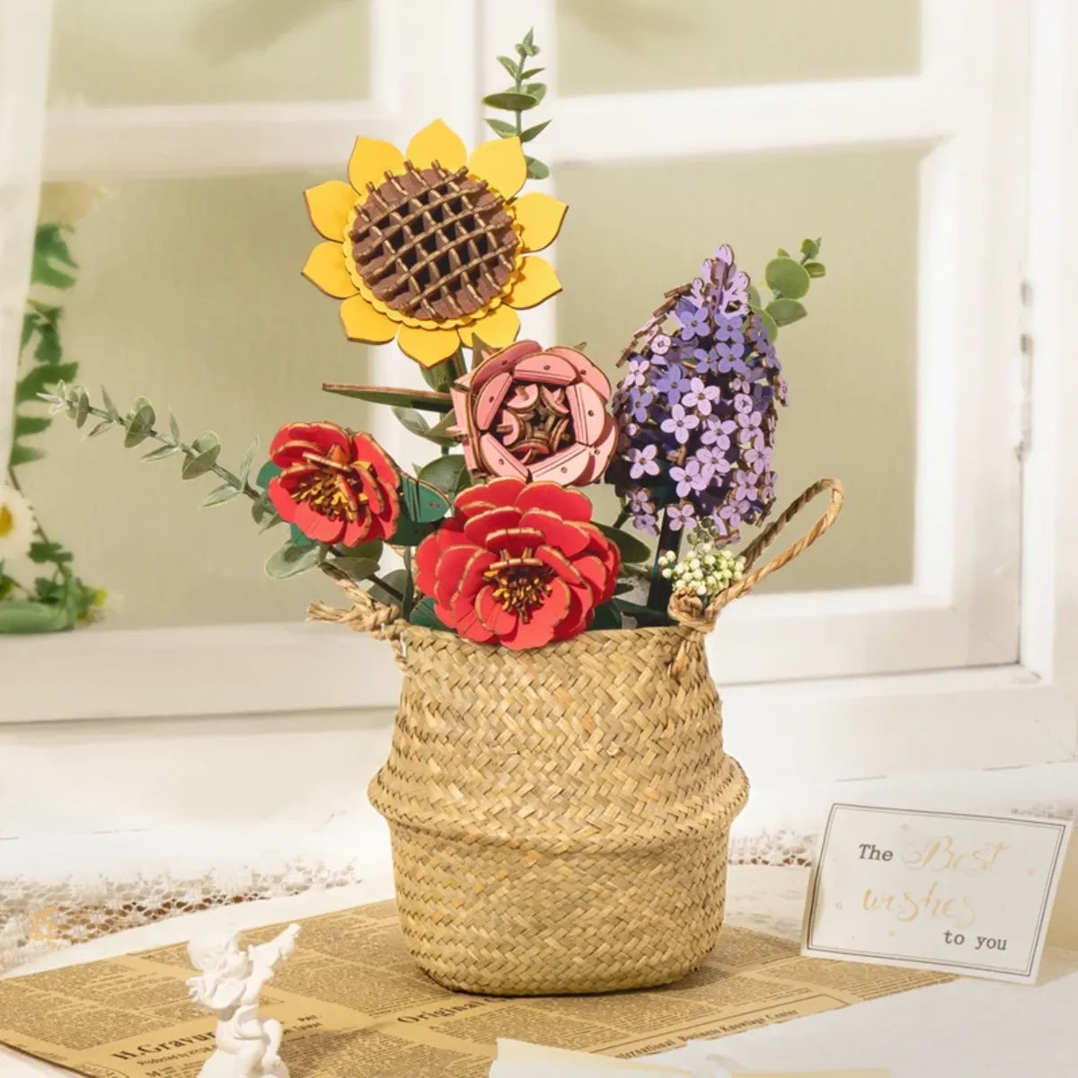 Wooden Flower Bouquet 3D Wooden Puzzle