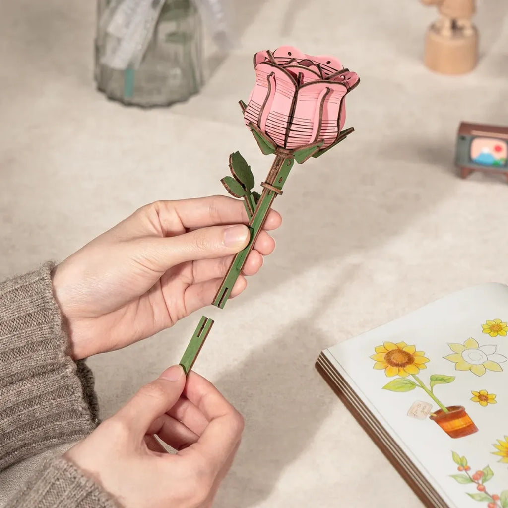 Wooden Flower Bouquet 3D Wooden Puzzle
