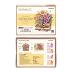 Wooden Blooming Book DIY 3D Wooden Flower Bouquet Puzzle